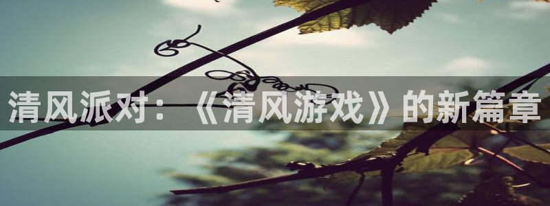 新宝GG官网平台怎么样可靠吗：清风派对：《清风游戏》的新篇章