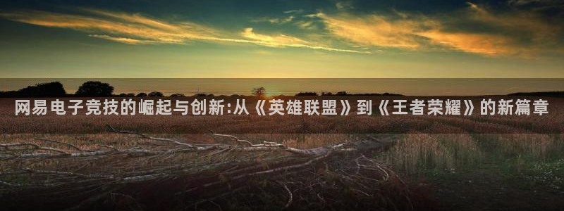 新宝GG官网注册地址在哪里查询：网易电子竞技的崛起与创新:从《英雄联盟》到《王者荣耀》的新篇章